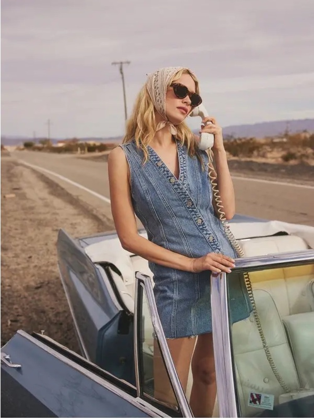 Rails Strand Denim Mini Dress | XS